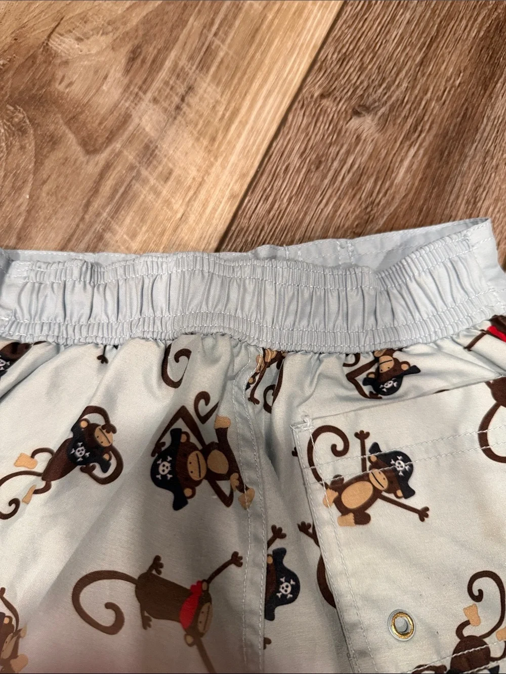 Gymboree “Monkeying Around” Light Blue Toddler Swim Shorts Size 2T